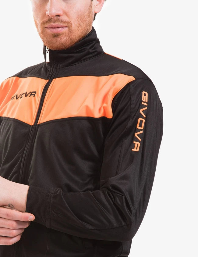 TUTA VISA FLUO TRIACETATO NERO/ARANCIO FLUO