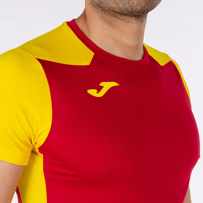 T-SHIRT RECORD II RED-YELLOW