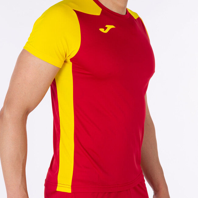 T-SHIRT RECORD II RED-YELLOW