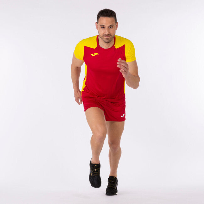 T-SHIRT RECORD II RED-YELLOW