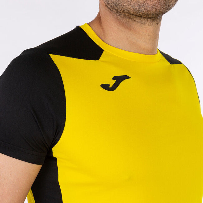 T-SHIRT RECORD II YELLOW-BLACK