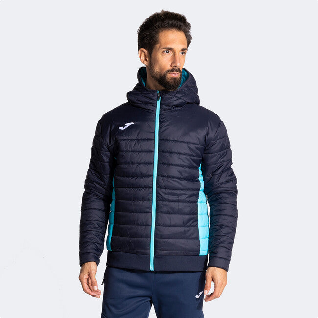 URBAN V BOMBER JACKET NAVY FLUOR TURQUOISE NAVY