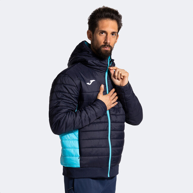 URBAN V BOMBER JACKET NAVY FLUOR TURQUOISE NAVY