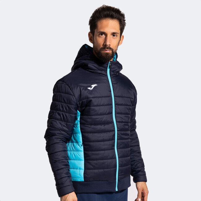 URBAN V BOMBER JACKET NAVY FLUOR TURQUOISE NAVY