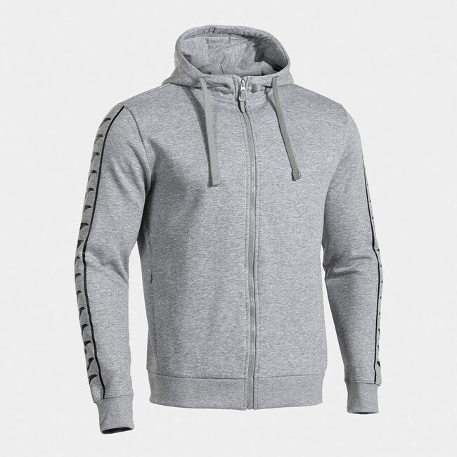 ICONO STREET ZIP-UP HOODIE LIGHT GRAY BLACK GREY