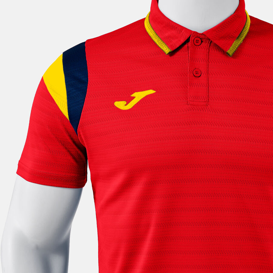 Polo tričko TERRA SHORT SLEEVE POLO tmavá námornícka modrá - červená žltá