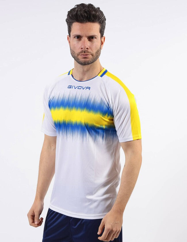 SHIRT RADIO INTERLOCK GIALLO/AZZURRO