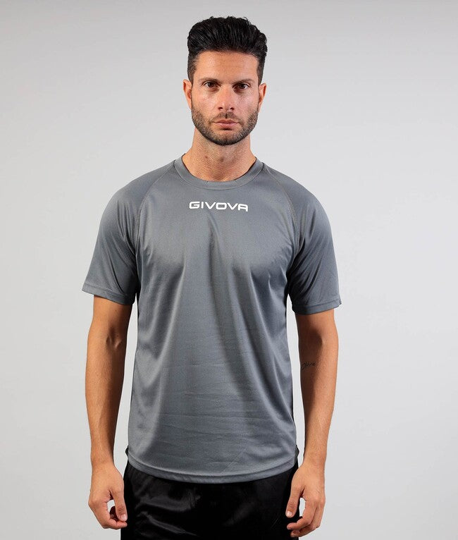 SHIRT GIVOVA ONE MICROFORATA GRIGIO SCURO