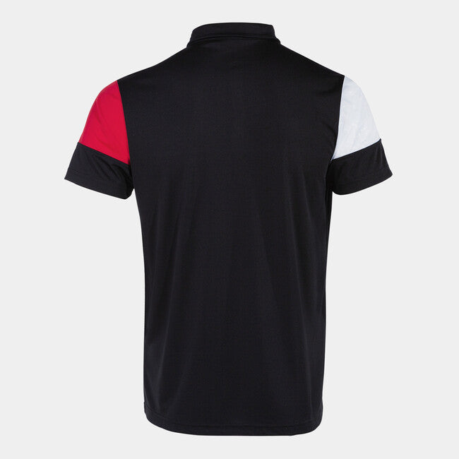CREW V SHORT SLEEVE POLO BLACK RED WHITE BLACK-RED-WHITE