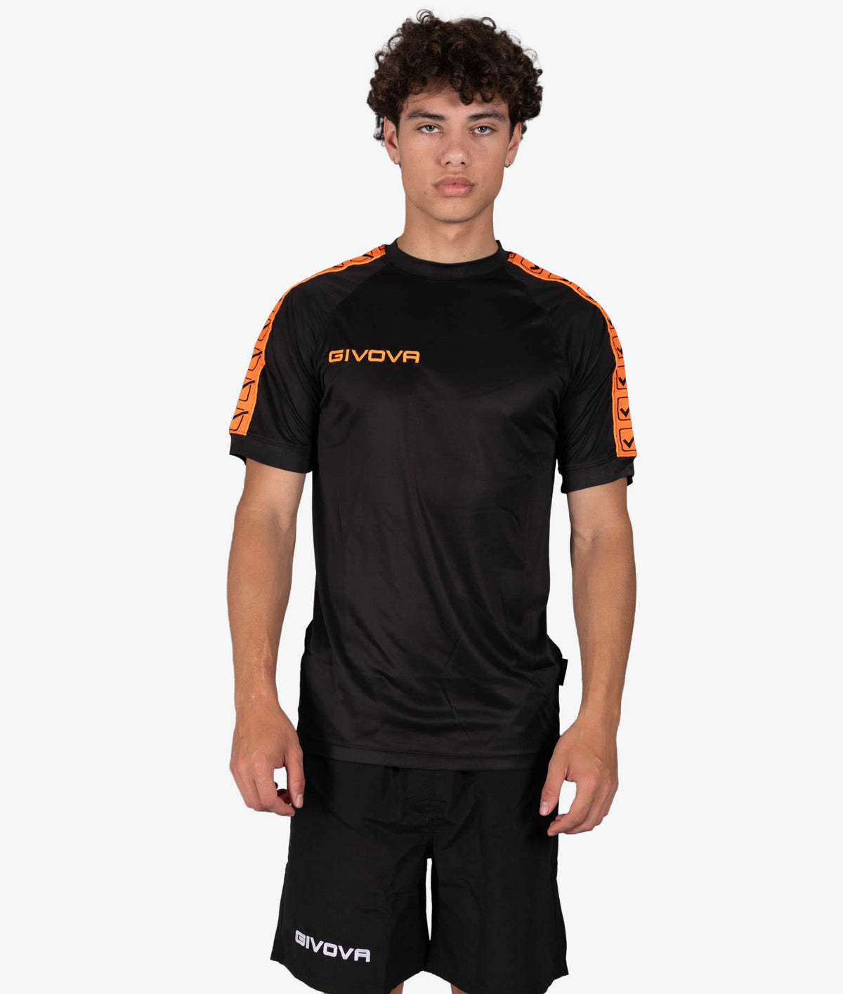 Tričko T-SHIRT POLY BAND fluo oranžová-čierna