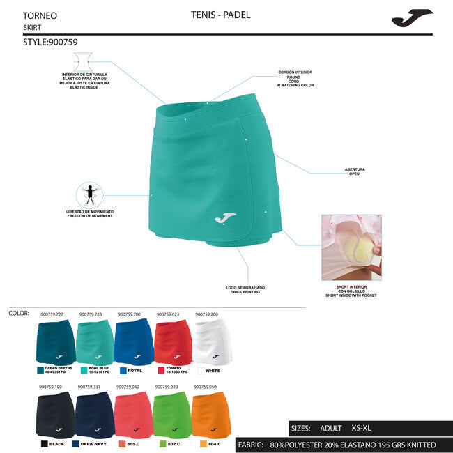 COMBINED SKIRT/SHORTS OPEN II ROYAL BLUE ROYAL