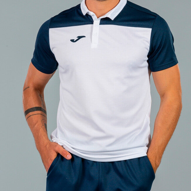 COMBI POLO SHIRT WHITE-NAVY S/S WHITE-NAVY