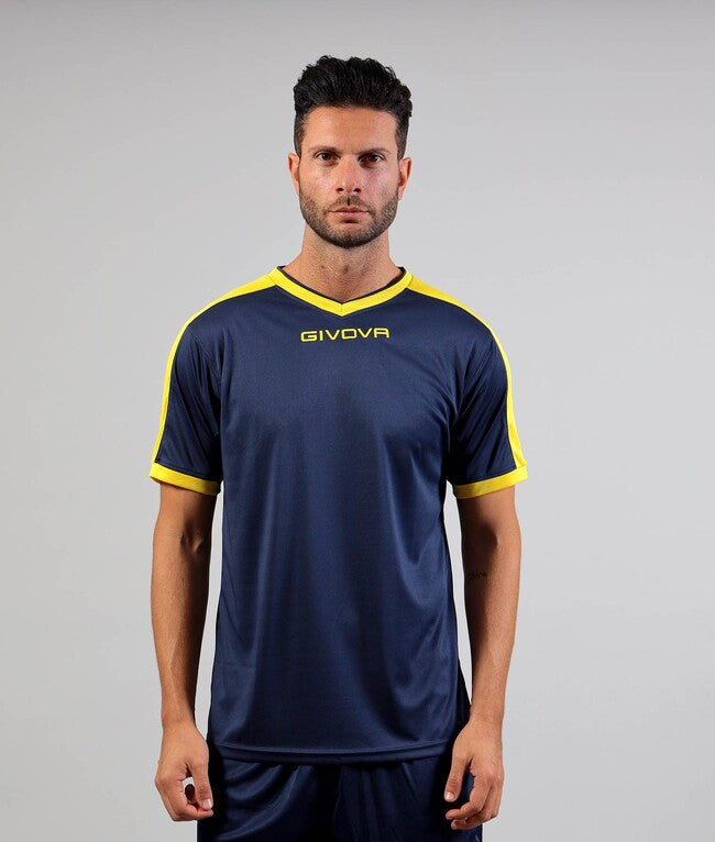 SHIRT REVOLUTION INTERLOCK BLU/GIALLO