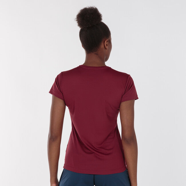 S/S T-SHIRT COMBI BURGUNDY WOMEN BURGUNDY