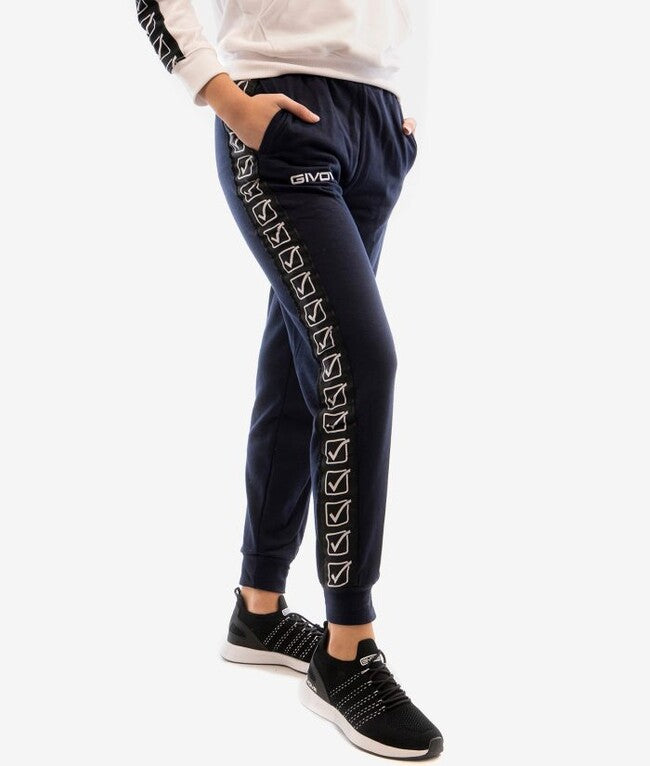 PANTALONE TERRY BAND BLU