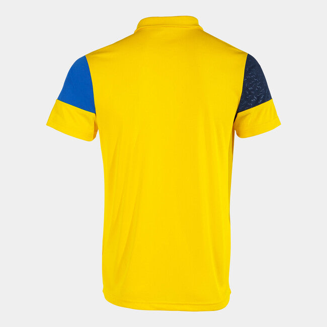 CREW V SHORT SLEEVE POLO YELLOW ROYAL NAVY YELLOW