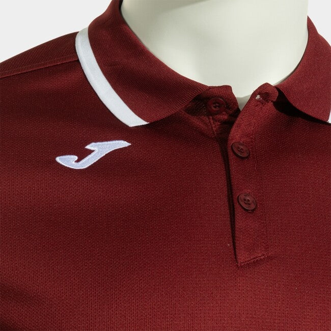 COMBI PREMIUM SHORT SLEEVE POLO BURGUNDY WHITE BURGUNDY