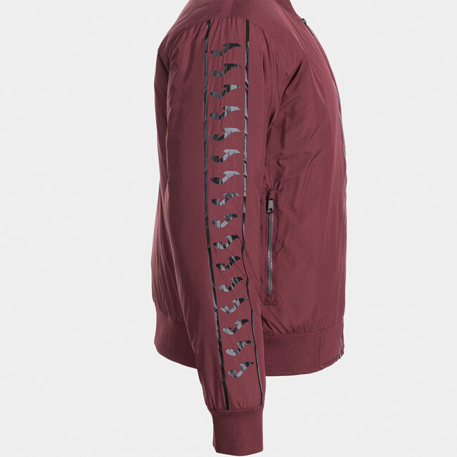 ICONO STREET BOMBER JACKET BURGUNDY BLACK BURGUNDY