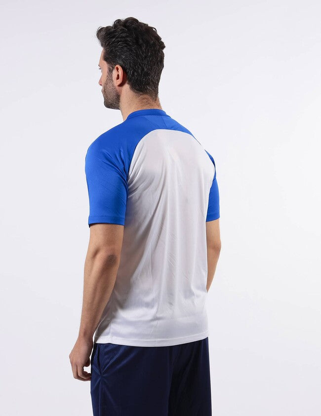 SHIRT CAPO INTERLOCK BIANCO/AZZURRO