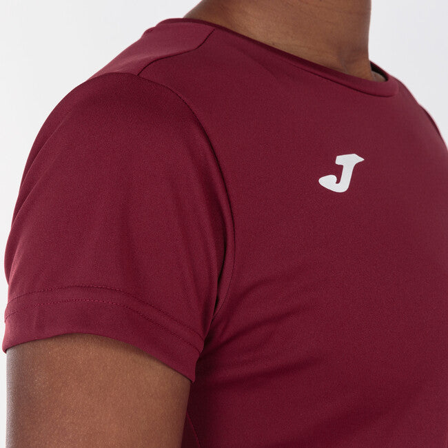 S/S T-SHIRT COMBI BURGUNDY WOMEN BURGUNDY