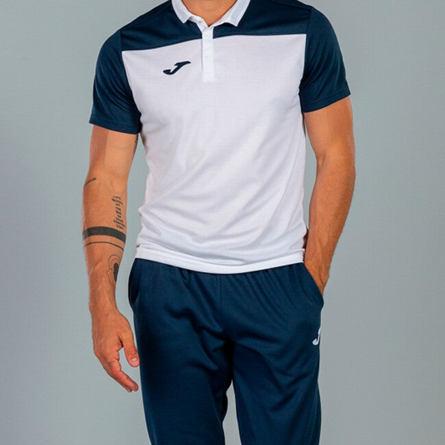 COMBI POLO SHIRT WHITE-NAVY S/S WHITE-NAVY