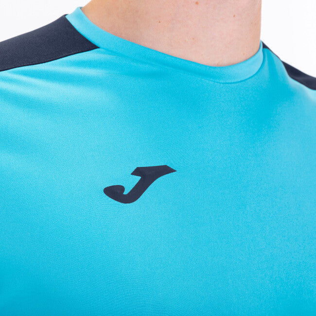 FLUORESCENT TURQUOISE BLUE-NAVY BLUE ACADEMY T-SHIRT M/C FLUOR TURQUOISE