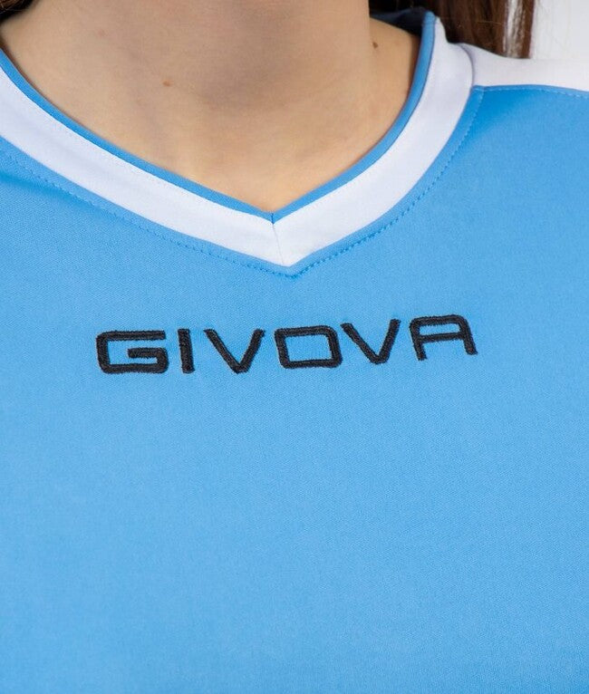 SHIRT REVOLUTION INTERLOCK CELESTE/BIANCO