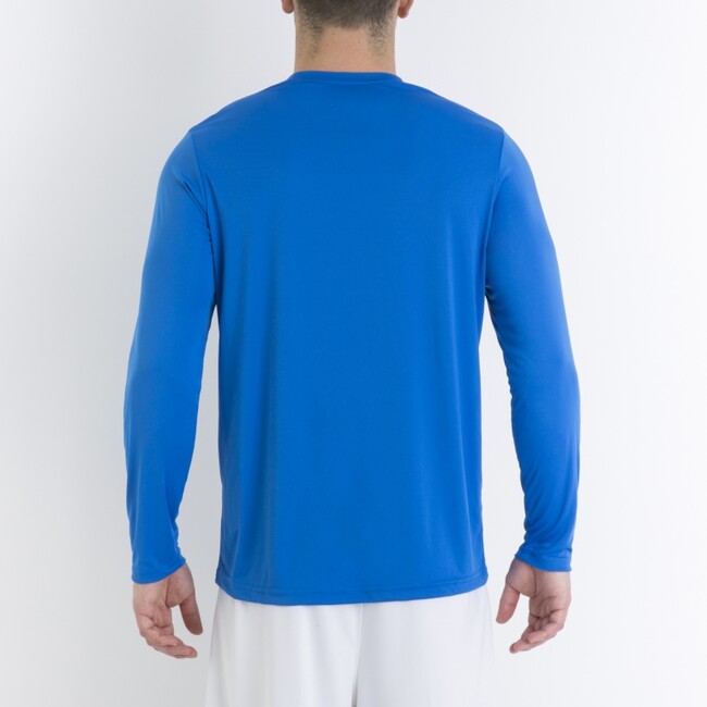T-SHIRT COMBI WHITE L/S ROYAL
