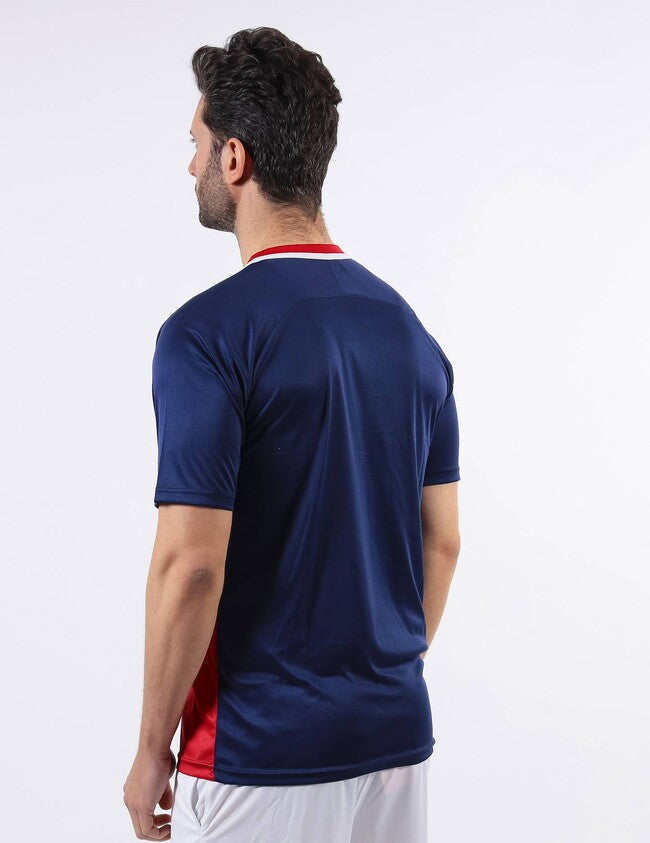 SHIRT STRIPE  M/C INTERLOCK BLU/ROSSO