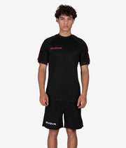 Tričko T-SHIRT POLY BAND čierna-fuchsiová fluo