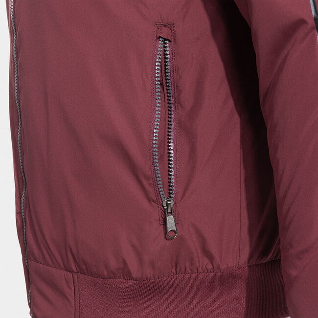 ICONO STREET BOMBER JACKET BURGUNDY BLACK BURGUNDY