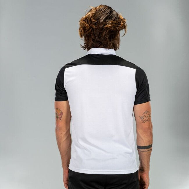 COMBI POLO SHIRT WHITE-BLACK S/S WHITE-BLACK