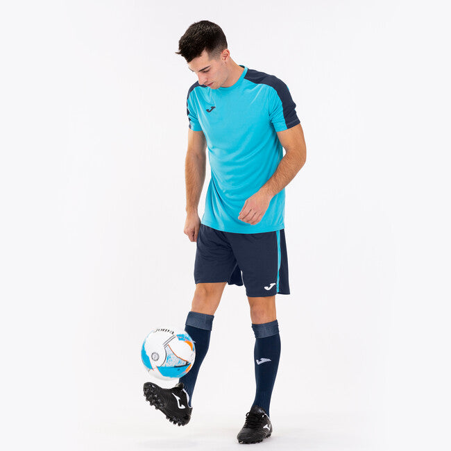 NAVY BLUE-FLUORESCENT TURQUOISE BLUE ACADEMY SHORTS NAVY-TURQUOISE