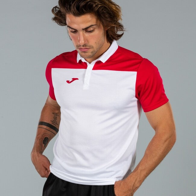 COMBI POLO SHIRT WHITE-RED S/S WHITE-RED