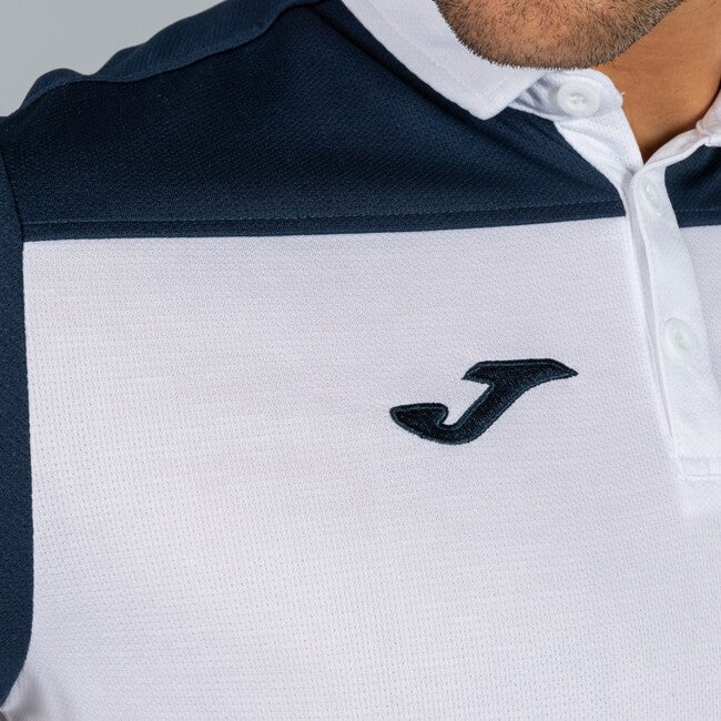 COMBI POLO SHIRT WHITE-NAVY S/S WHITE-NAVY