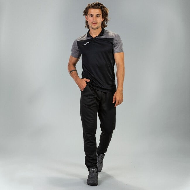 COMBI POLO SHIRT BLACK-GREY S/S BLACK-GREY