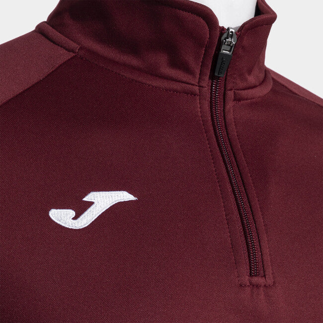 SWEATSHIRT FARAON DARK RED ZIP FASTENING BURGUNDY