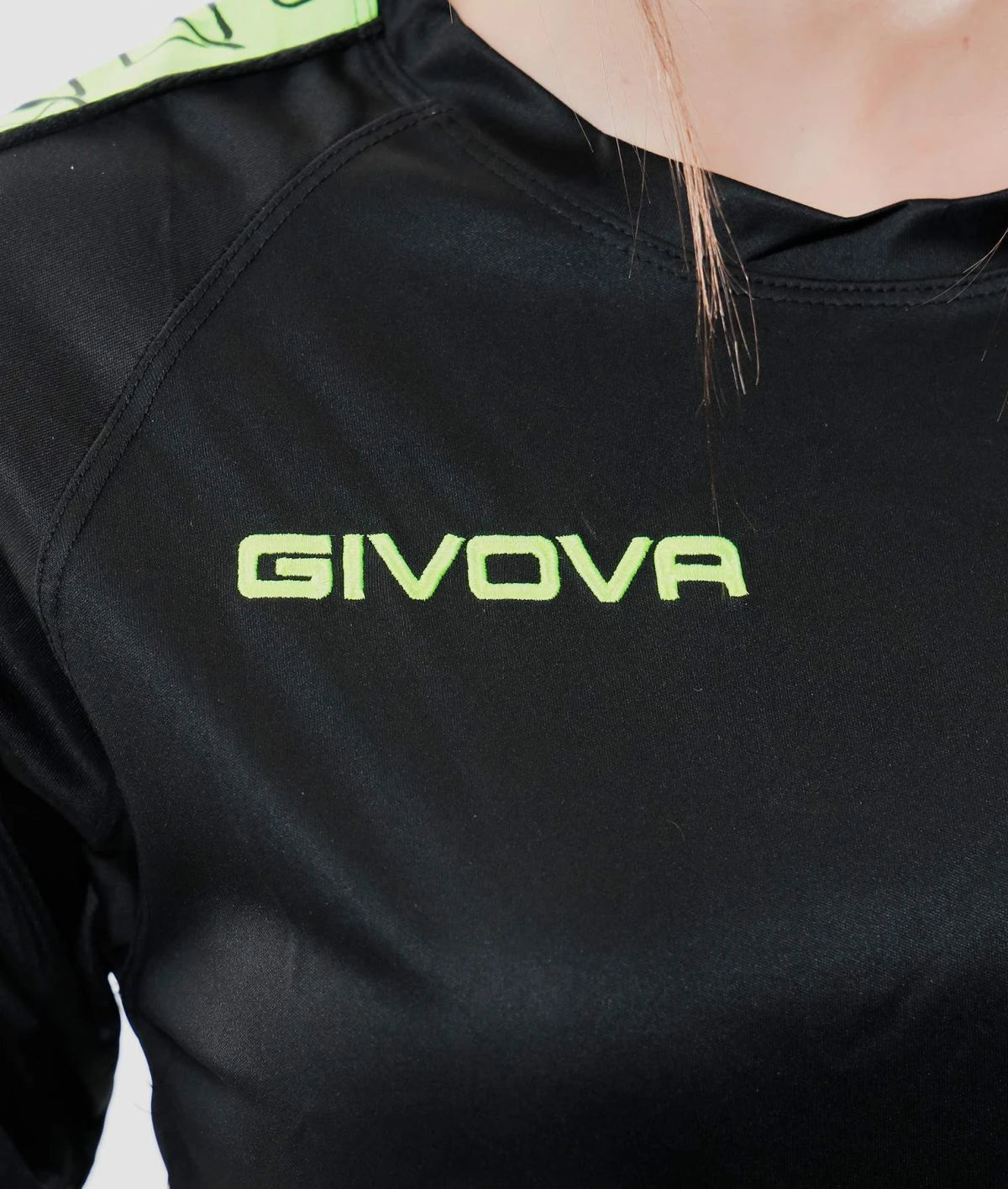 Krátke tričko T-SHIRT POLY BAND fluo žltá-čierna
