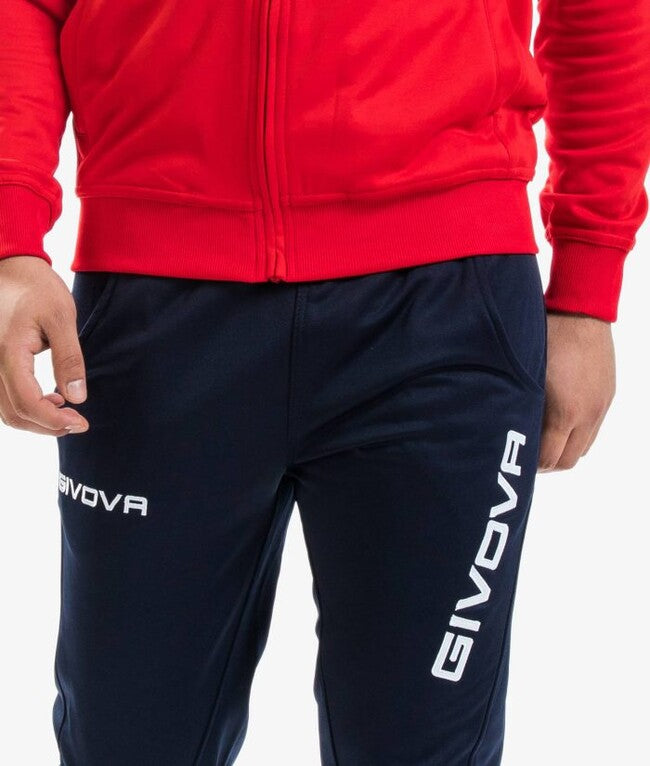TUTA GIVOVA ONE FULL ZIP POLARFLEECE ROSSO/BLU