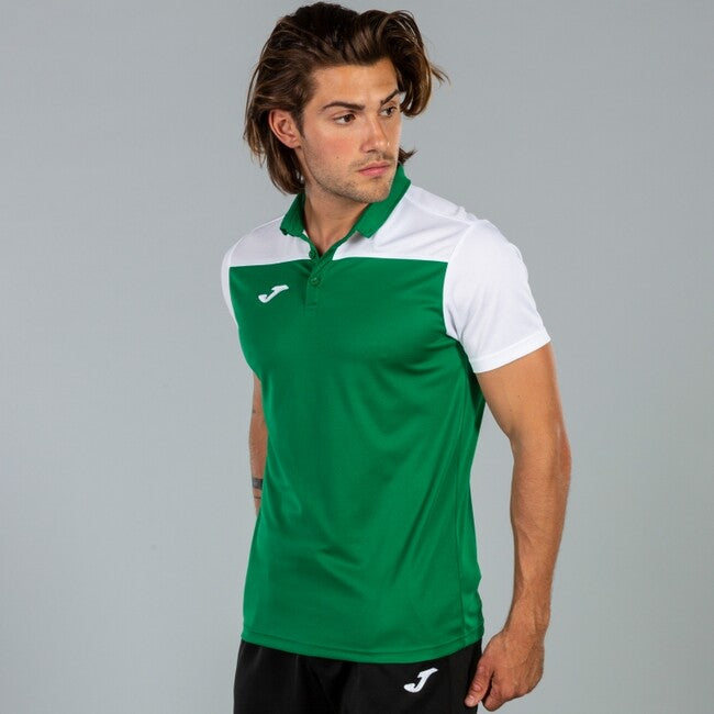 COMBI POLO SHIRT GREEN-WHITE S/S GREEN-WHITE