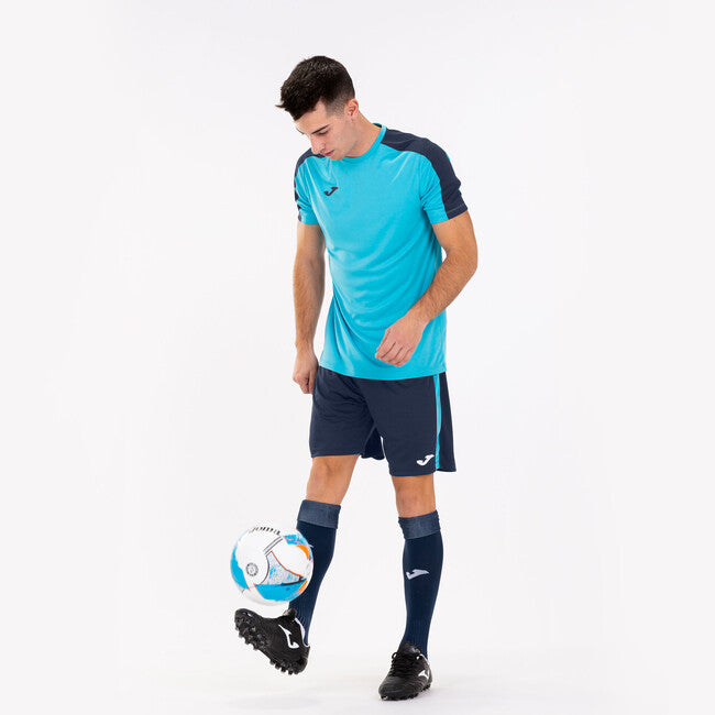 FLUORESCENT TURQUOISE BLUE-NAVY BLUE ACADEMY T-SHIRT M/C FLUOR TURQUOISE