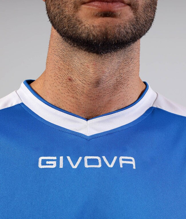 SHIRT REVOLUTION INTERLOCK AZZURRO/BIANCO