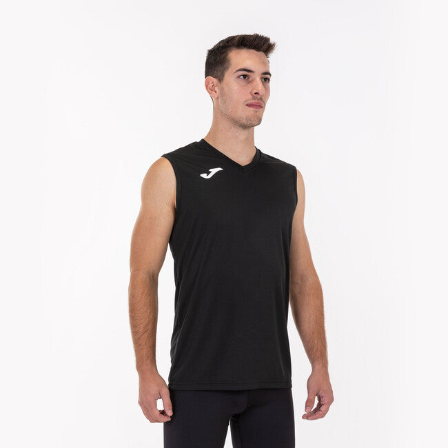 SLEEVELESS T-SHIRT COMBI BLACK BLACK