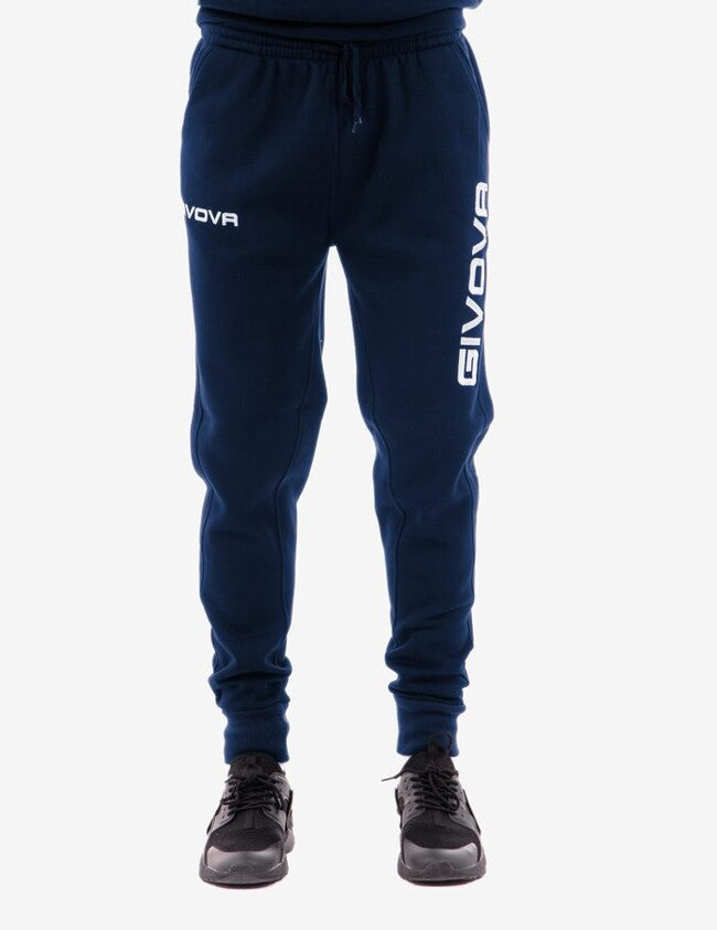 PANTA COTONE MOD. MOON BIG LOGO BLU