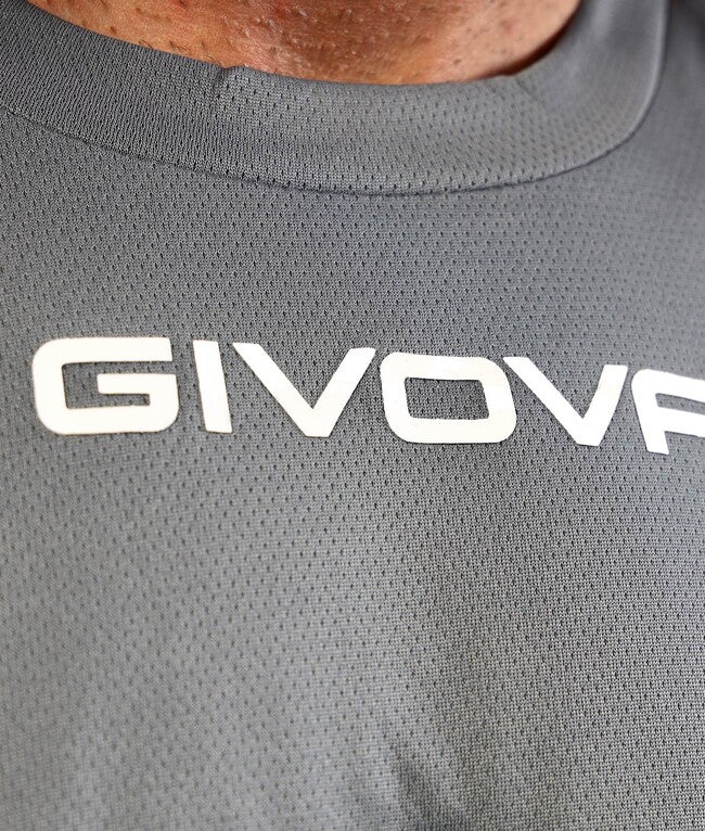 SHIRT GIVOVA ONE MICROFORATA GRIGIO SCURO