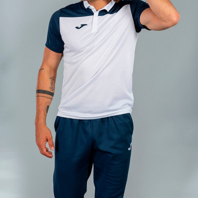 COMBI POLO SHIRT WHITE-NAVY S/S WHITE-NAVY