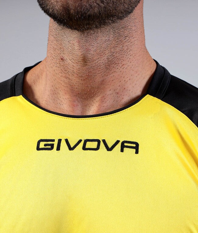 SHIRT CAPO INTERLOCK GIALLO/NERO