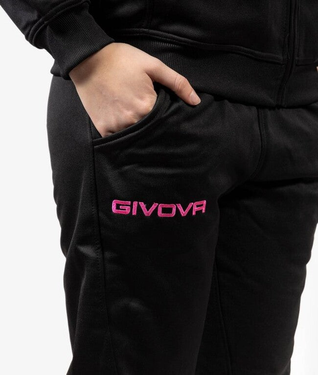 TUTA GIVOVA ONE FULL ZIP POLARFLEECE NERO/FUXIA