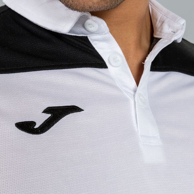 COMBI POLO SHIRT WHITE-BLACK S/S WHITE-BLACK