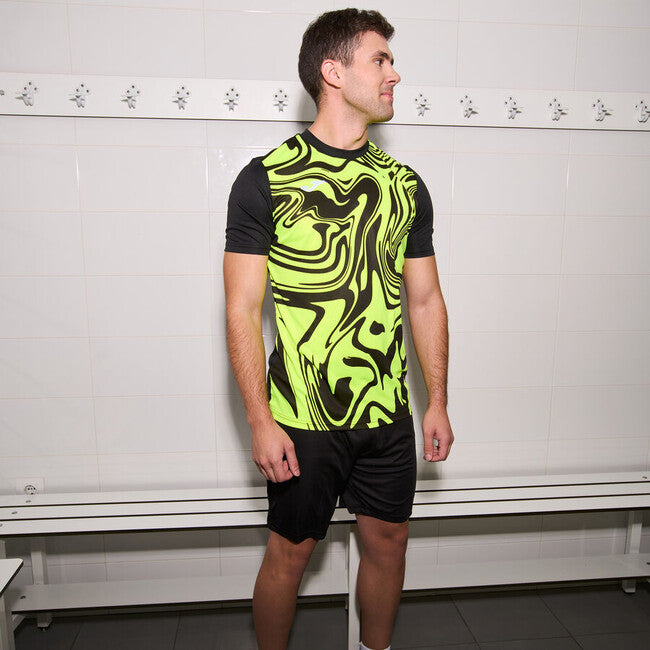 LION II SHORT SLEEVE T-SHIRT BLACK FLUOR YELLOW NEGRO-AMARILLO FLUOR